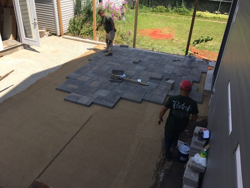 Patio mid construction